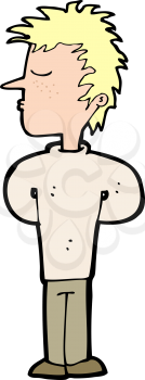 Royalty Free Clipart Image of a Man Ignoring