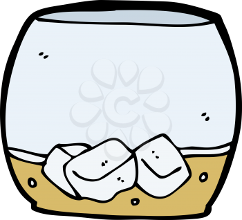 Royalty Free Clipart Image of a Drink on Ice