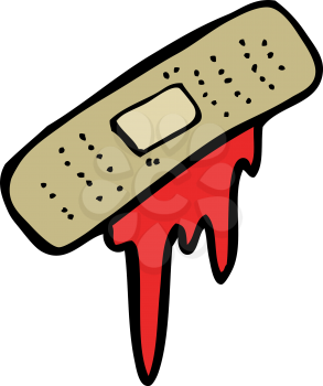 Royalty Free Clipart Image of a Bloody Bandage
