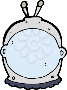 Royalty Free Clipart Image of a Space Helmet