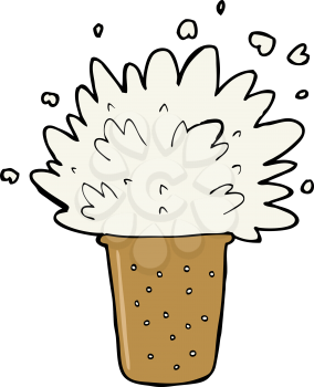 Royalty Free Clipart Image of a Frothy Beer