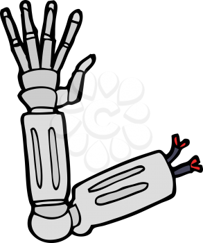 Royalty Free Clipart Image of a Robot Arm