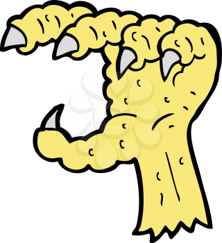 Royalty Free Clipart Image of a Bird Claw