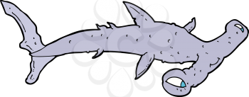 Royalty Free Clipart Image of a Hammerhead Shark