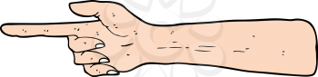 Royalty Free Clipart Image of a Pointing Hand