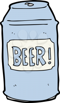 Royalty Free Clipart Image of a Can of Beer