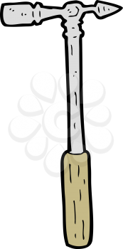 Royalty Free Clipart Image of a Pin Hammer