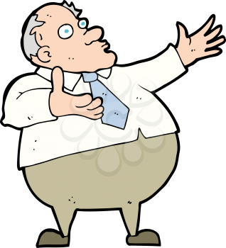 Royalty Free Clipart Image of an Large Old Man