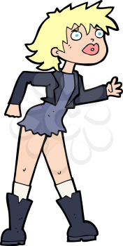 Royalty Free Clipart Image of a Woman Wearing a Jacket