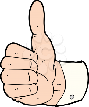 Royalty Free Clipart Image of a Thumbs Up