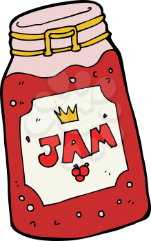 Royalty Free Clipart Image of a Jam Jar