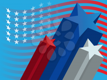 Stars and stripes vector background