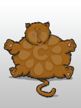 Chubby cat cartoon