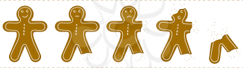 Gingerbread Man Being Eaten