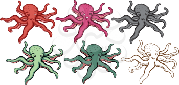 Octopus Illustration Set
