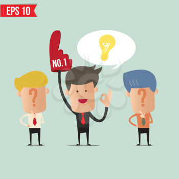 Business man with idea concept - Vector illustration - EPS10