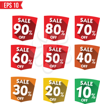 Discount tag flat and long shadow design - Vector illustration - EPS10