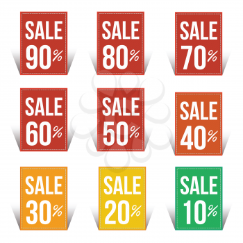 Sale percent sticker price tag flat design
