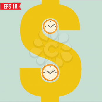 Time is money - Vector illustration - EPS10
