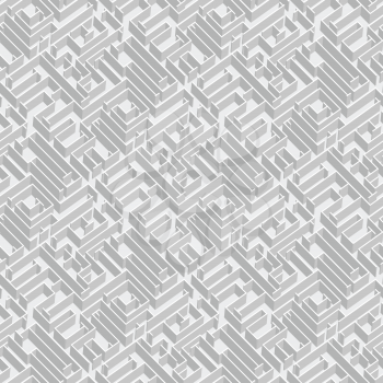 Labyrinth vector background, vector seamless pattern with 3d maze
