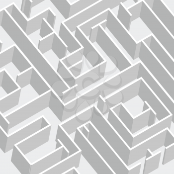 Labyrinth vector background, vector 3d maze