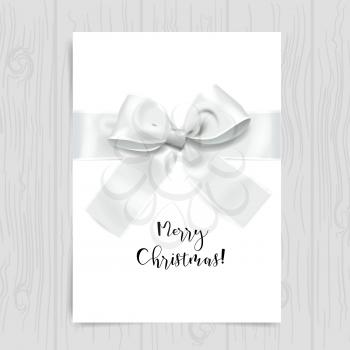 Merry christmas, white card invitation for a celebration 
