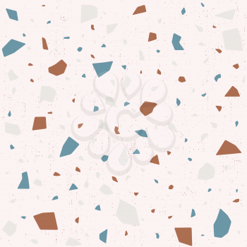 Terrazzo seamless pattern, vector tile decoration with marble