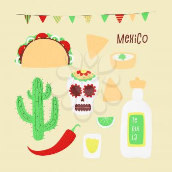 Cinco de mayo, Mexican vector design concept with taco
