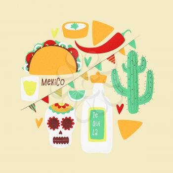 Cinco de mayo, Mexican vector design poster concept with taco