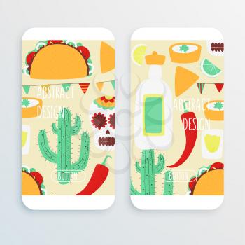 Cinco de mayo, Mexican vector design cell phone mochup with taco