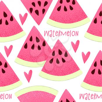 Watermelon vector design, colorful graphic concept, seamless pattern