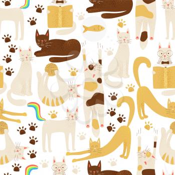 Cats vector concept, friendly and childish design