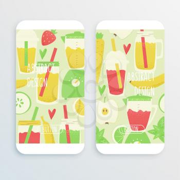Smoothie phone background design, vector colorful concept, detox ad