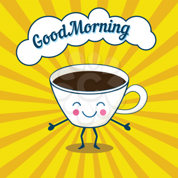 Royalty Free Clipart Image of Morning Coffee