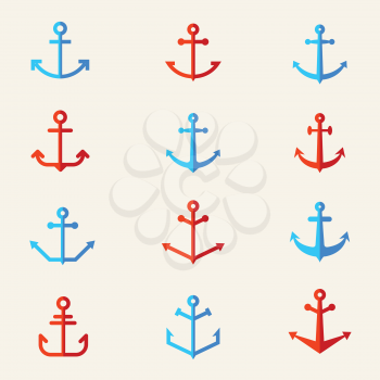 Set of anchor symbols. Vector.
