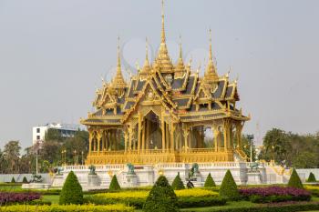 Memorial Crowns of the Auspice in Bangkok, Thailand in a summer day