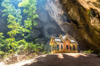 Royal pavilion in Phraya Nakorn cave, National Park Khao Sam Roi Yot, Thailand in a summer day