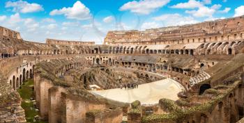 Legendary Coliseum in Rome, Italy in a winter day