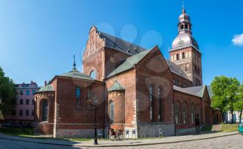 The Dome Cathedral in the center of the old town in Riga in a beautiful summer day, Latvia