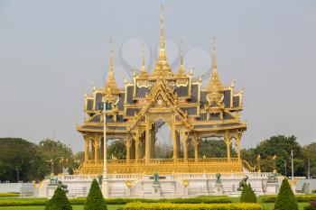 Memorial Crowns of the Auspice in Bangkok, Thailand in a summer day