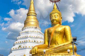 Wat Chiang Yuen - Buddhists temple in Chiang Mai, Thailand in a summer day