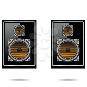  illustration with  musical speakers for your design