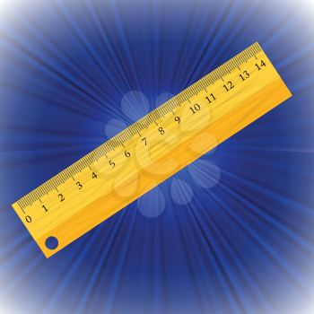 colorful illustration with  ruler on a blue background  for your design