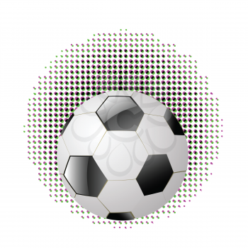 colorful illustration with football on a white background for your design