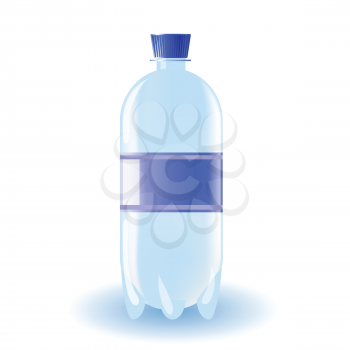 colorful illustration with bottle of water for your design