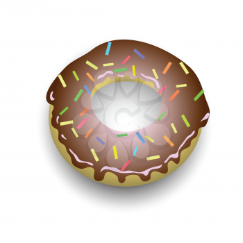 colorful illustration with donut for your design