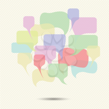 colorful illustration with speech bubbles for your design