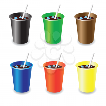 colorful illustration with  cola  for your design