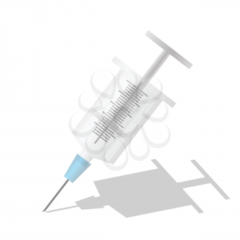 colorful illustration with syringe for your design