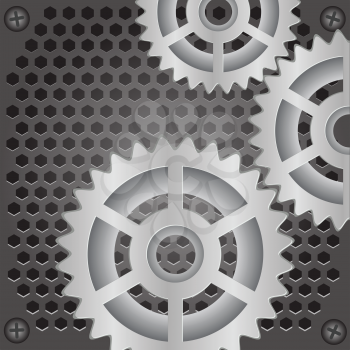 colorful illustration with gears background  for your design